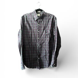 J. Crew Men's Cotton Plaid Button Down Shirt